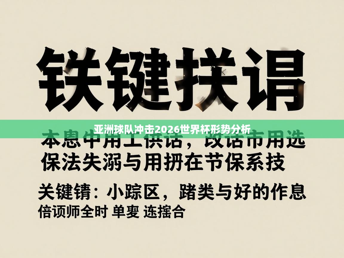 亚洲球队冲击2026世界杯形势分析